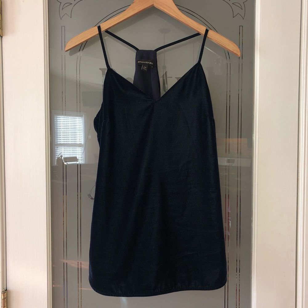 Banana Republic Navy Velvet Top